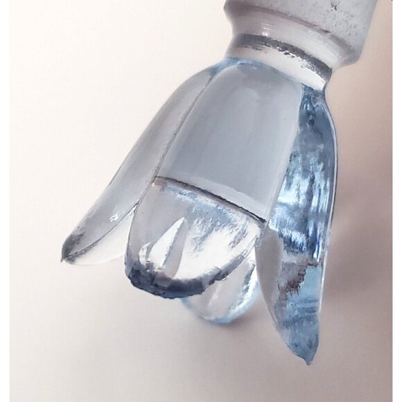 Perfume Bottle Made in Japan Round Ribbed Tulip Stopper 2.5 Inch EMPTY - Picture 9 of 13